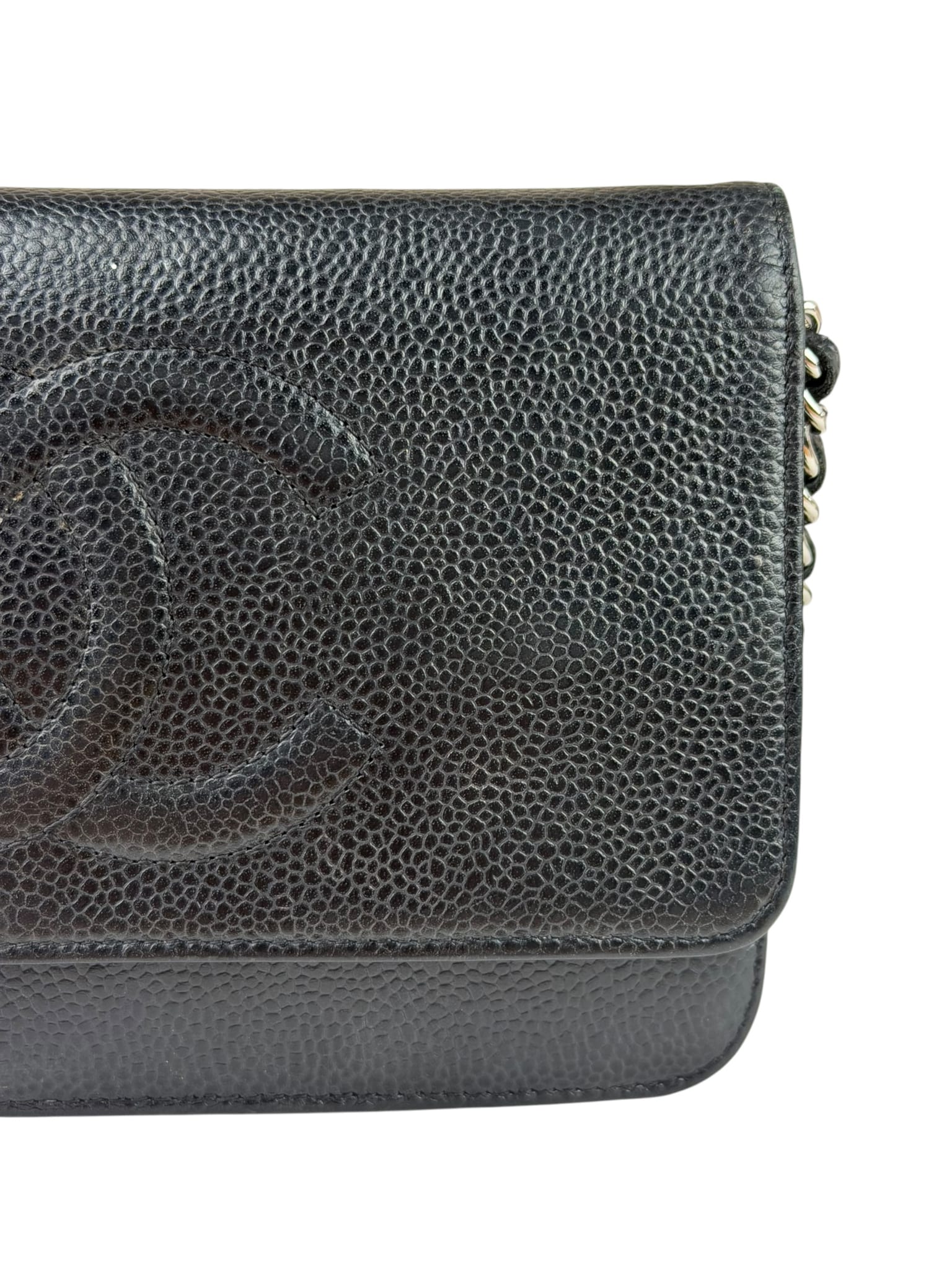 Chanel Black Caviar Flap Wallet On Chain 2013
