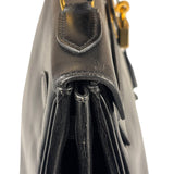 Hermes Black Box Leather Kelly 32 Handbag 1979