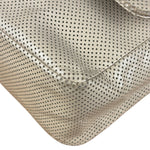 Chanel Beige Perforated Leather CC Flap Bag 2001