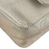 Chanel Beige Perforated Leather CC Flap Bag 2001
