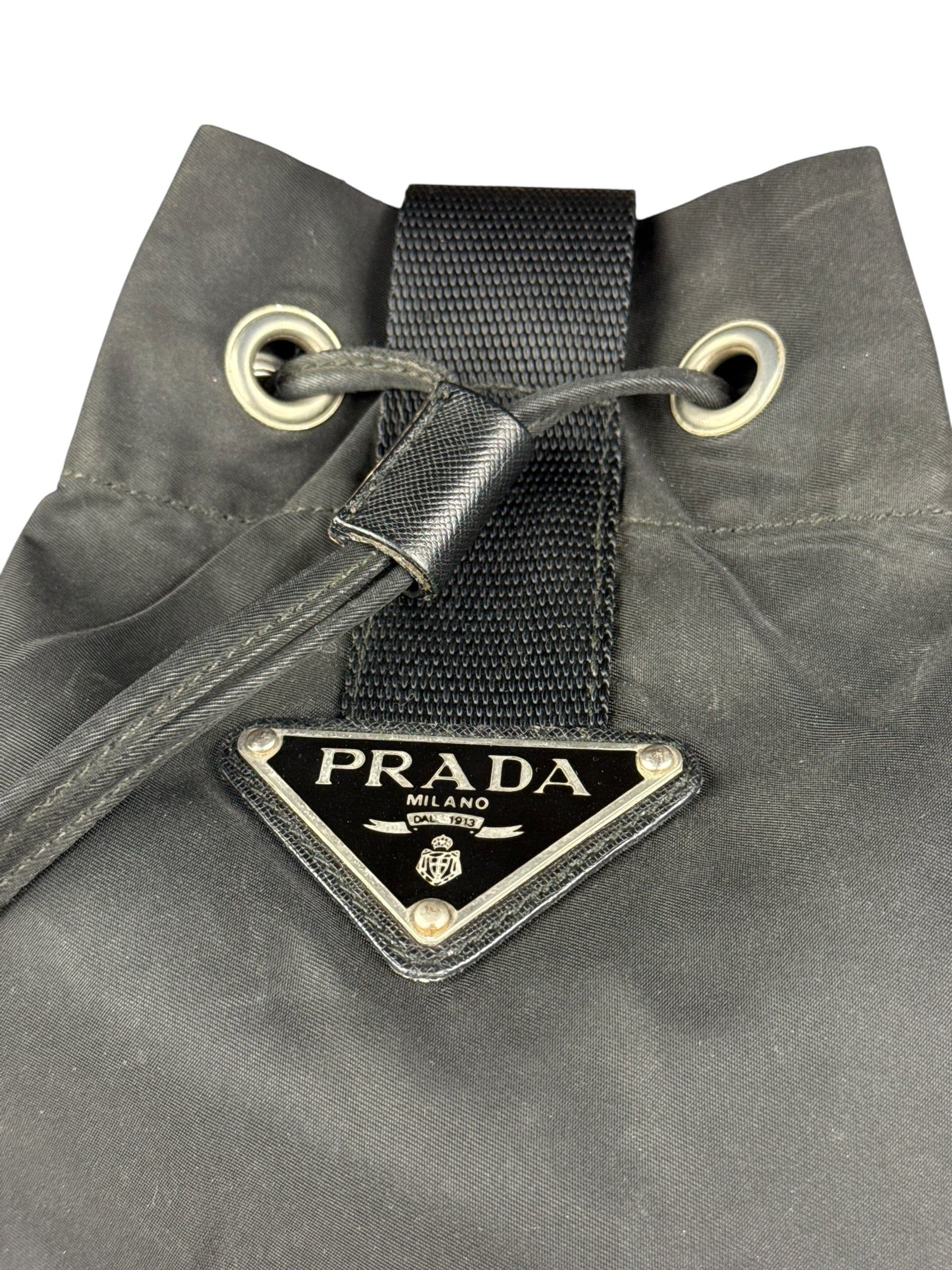 Prada Vintage Nylon Drawstring Crossbody Bag