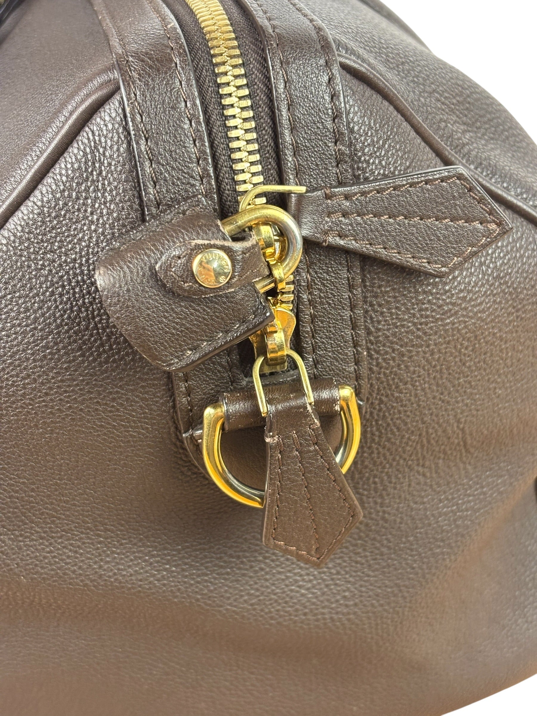 Louis Vuitton Chocolate Calfskin Sofia Coppola Duffel Bag