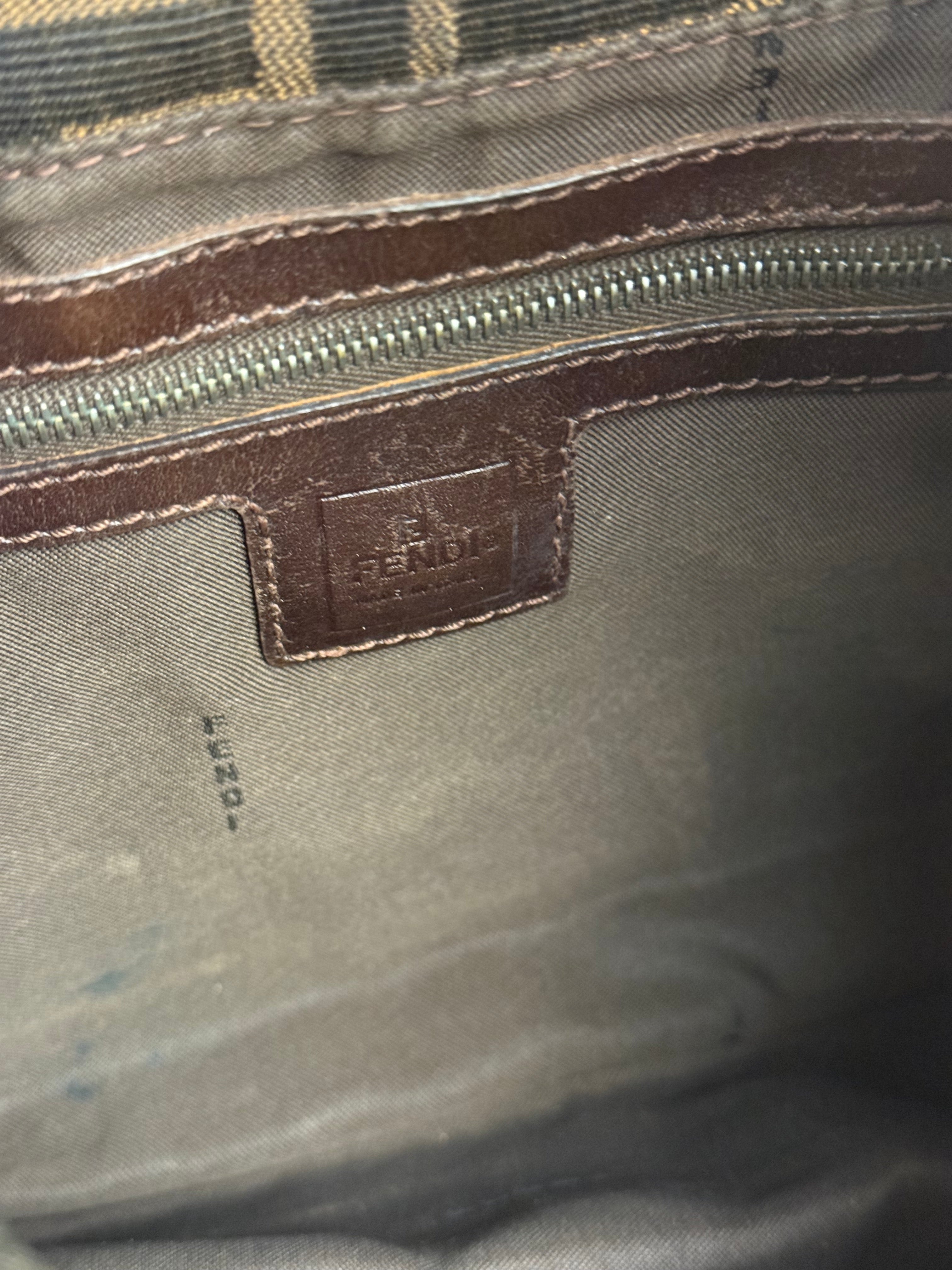 Fendi Vintage Zucca FF Baguette Shoulder Bag