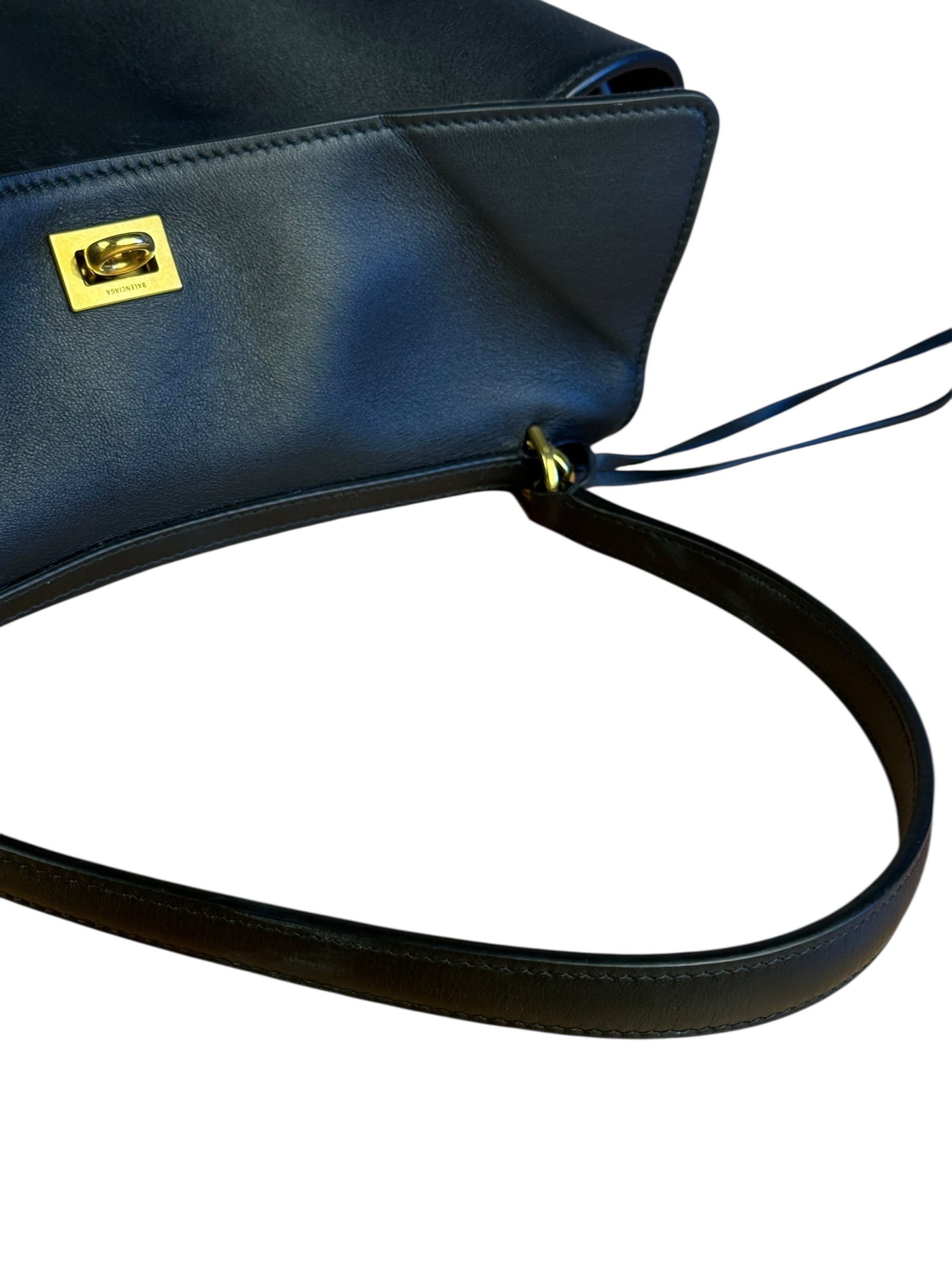 Balenciaga Medium Rodeo Leather 2Way Handbag Black