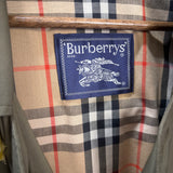 Burberry Vintage Green Nylon Trench Coat