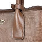 Prada Vintage Brown Leather Top Handle Bag