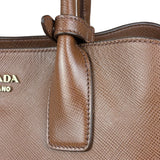 Prada Vintage Brown Leather Top Handle Bag
