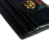 Gucci Black Patent Leather Ophidia Card Case