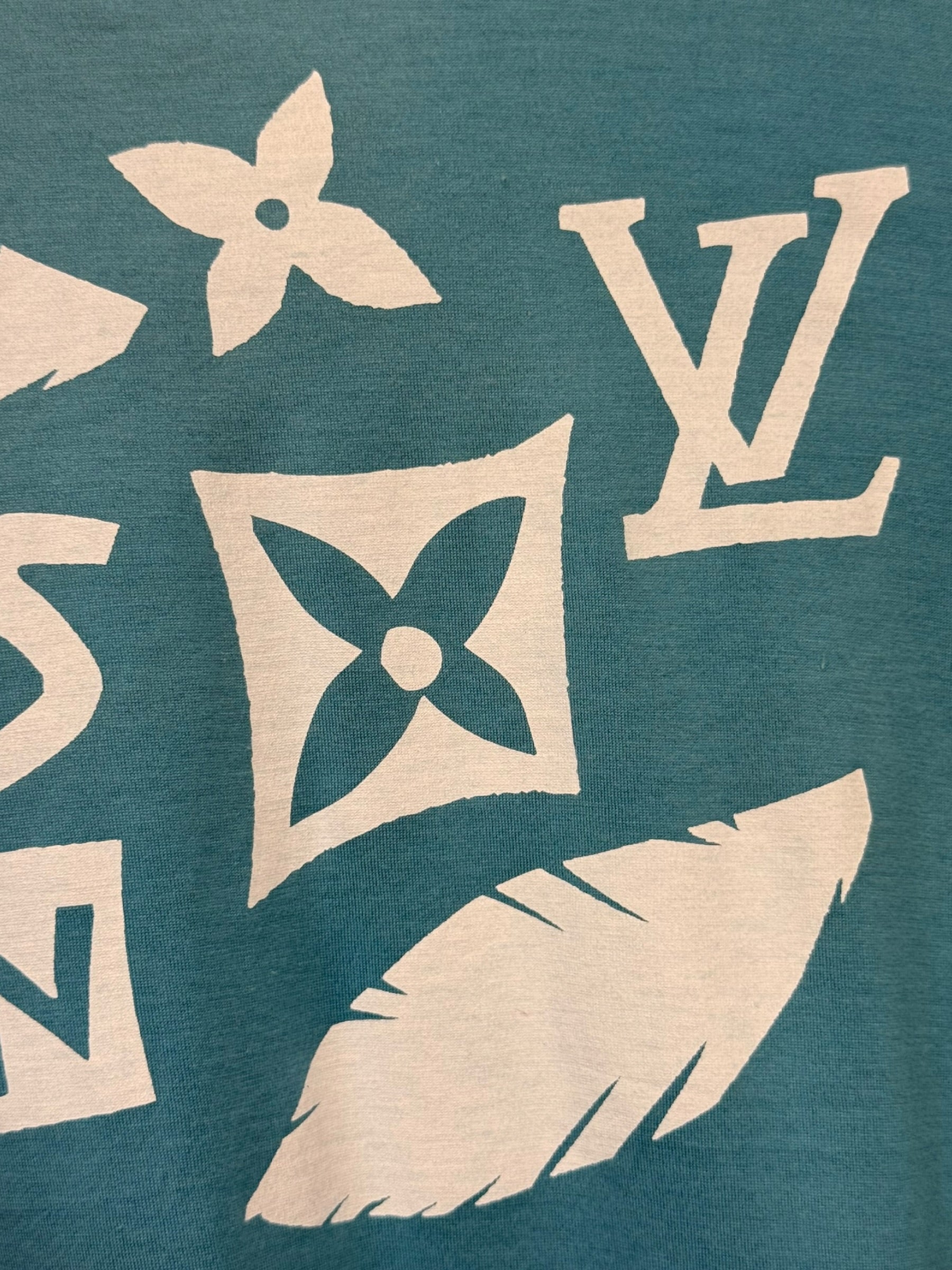 Louis Vuitton Turquoise Blue Cotton T-shirt