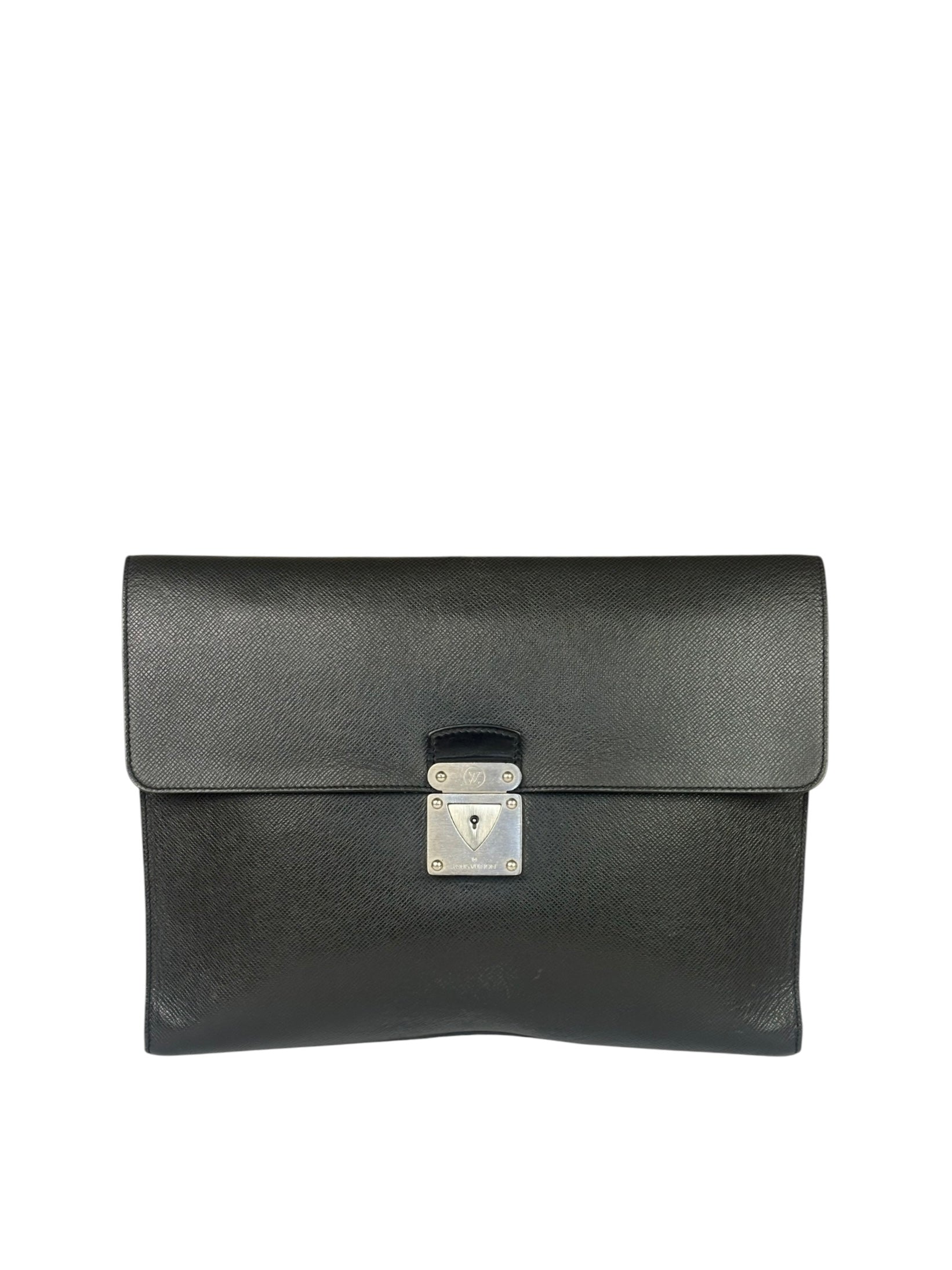 Louis Vuitton Black Leather Taiga Minuto Documents Portfolio