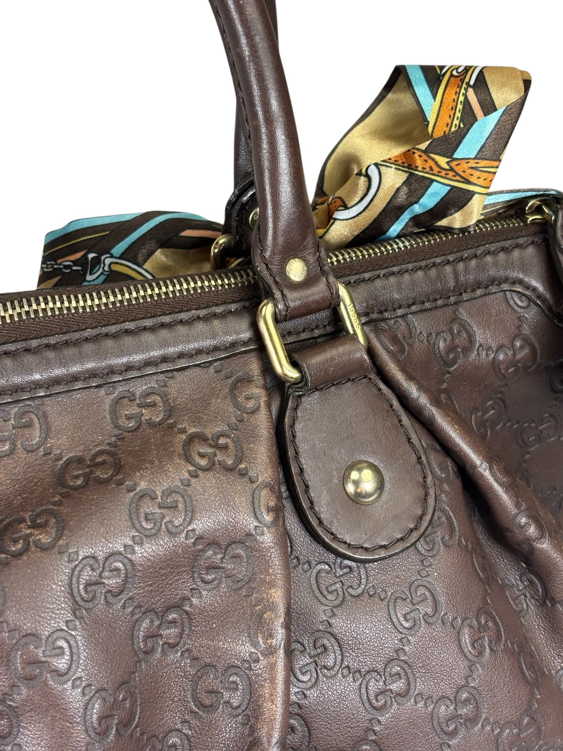 Gucci Brown GG Supreme Shoulder Bag