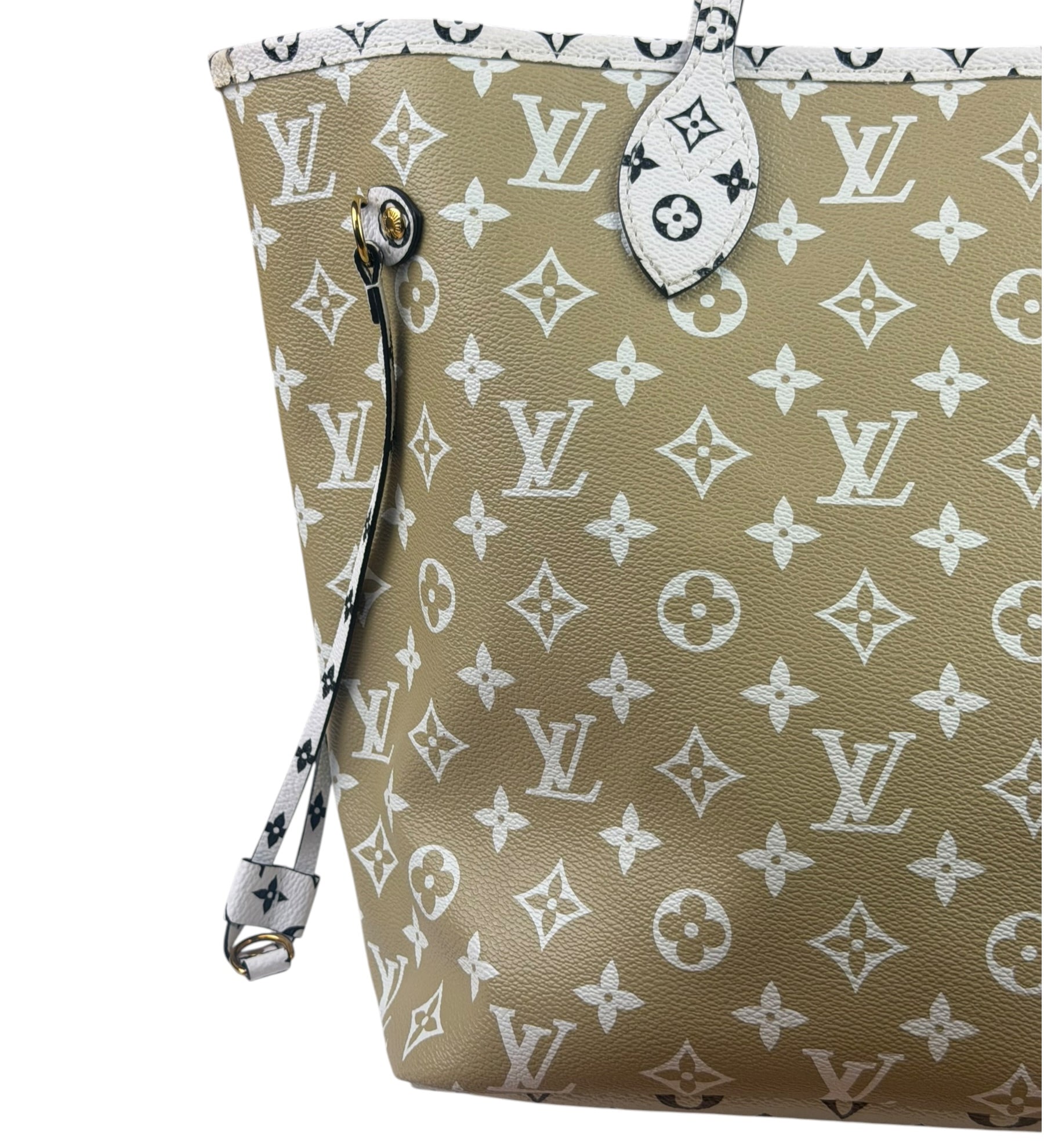 Louis Vuitton Olive Green/Beige Monogram Giant Neverfull MM