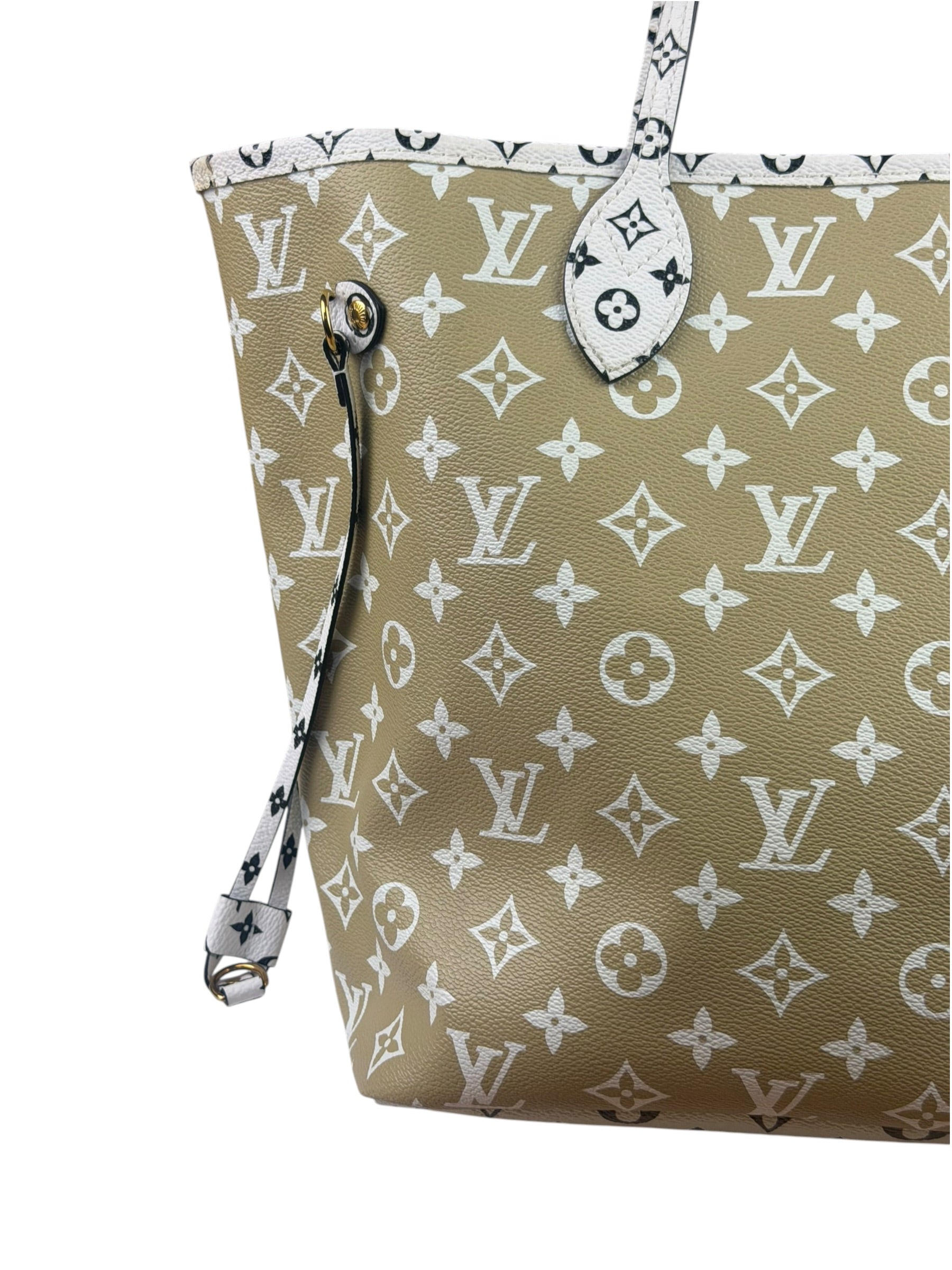 Louis Vuitton Olive Green/Beige Monogram Giant Neverfull MM