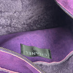 Chanel Vintage Purple Shearling/Suede Patchwork Shoulder Bag 2000