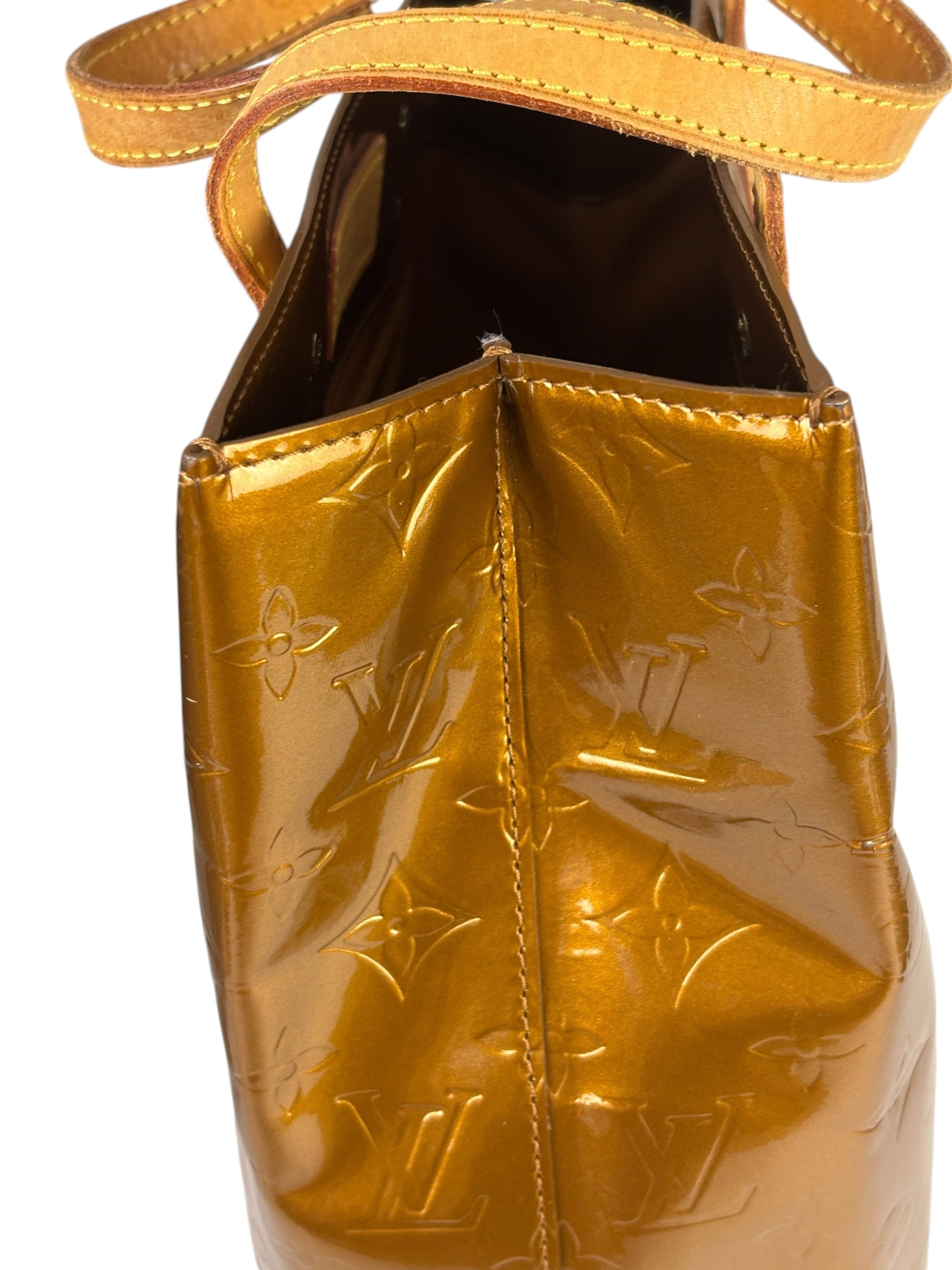 Louis Vuitton Metallic Bronze Vernis Reade MM