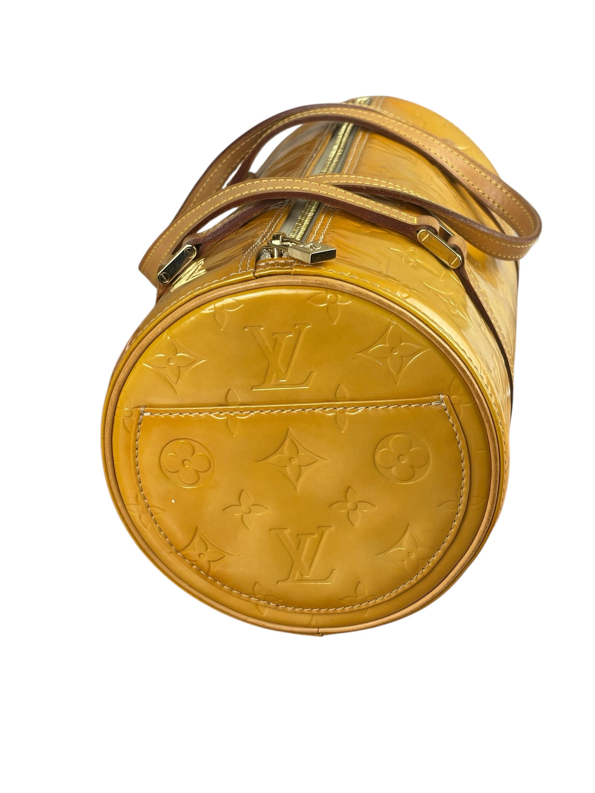 Louis Vuitton Yellow Vernis Bedford Handbag
