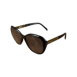 Fendi Round Sunglasses Striped Black