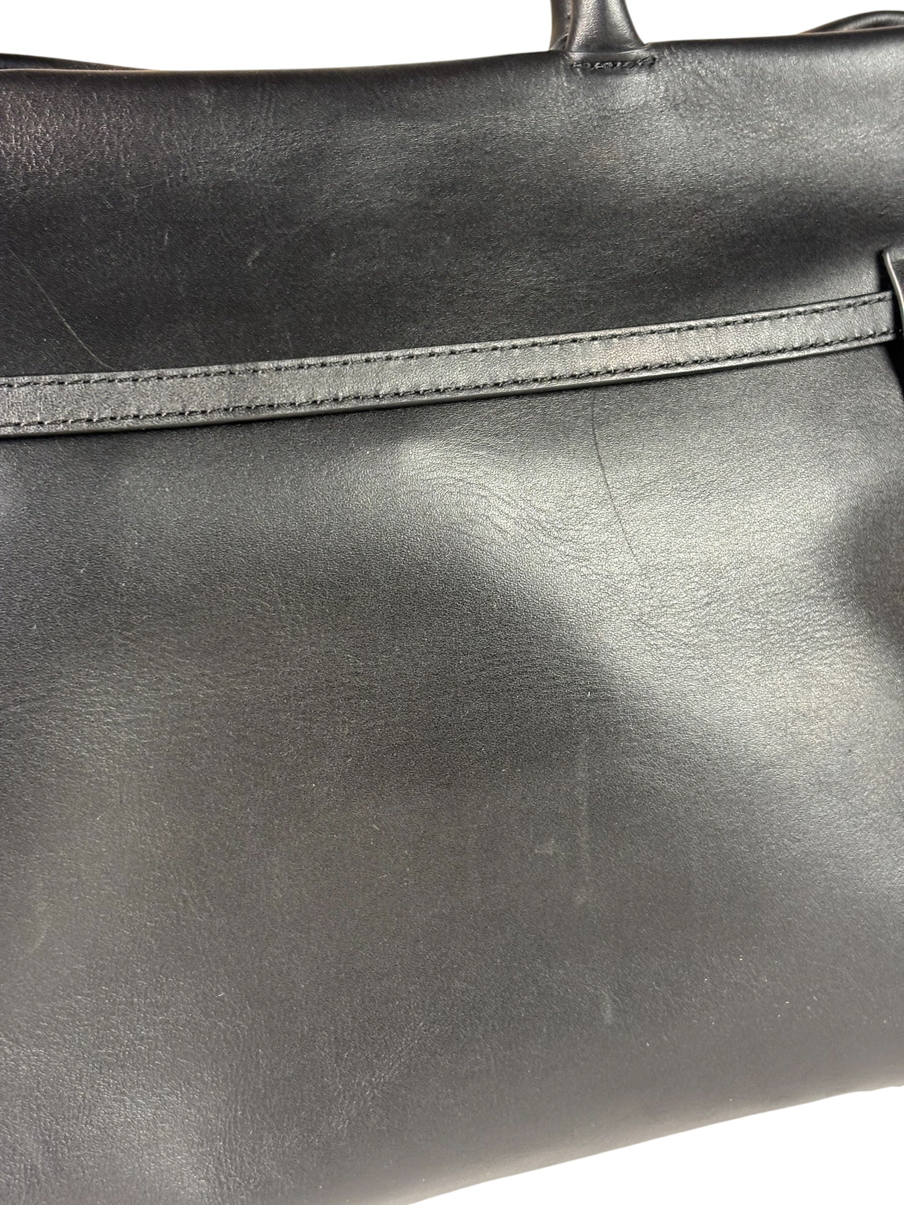 Manu Atelier Black Leather Le Cambon 35 Tote