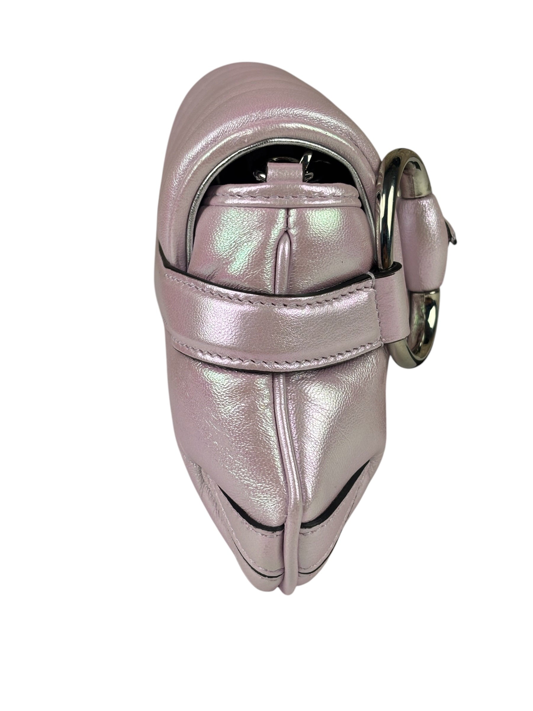 Gucci Escape Pink Leather Horsebit Shoulder Bag
