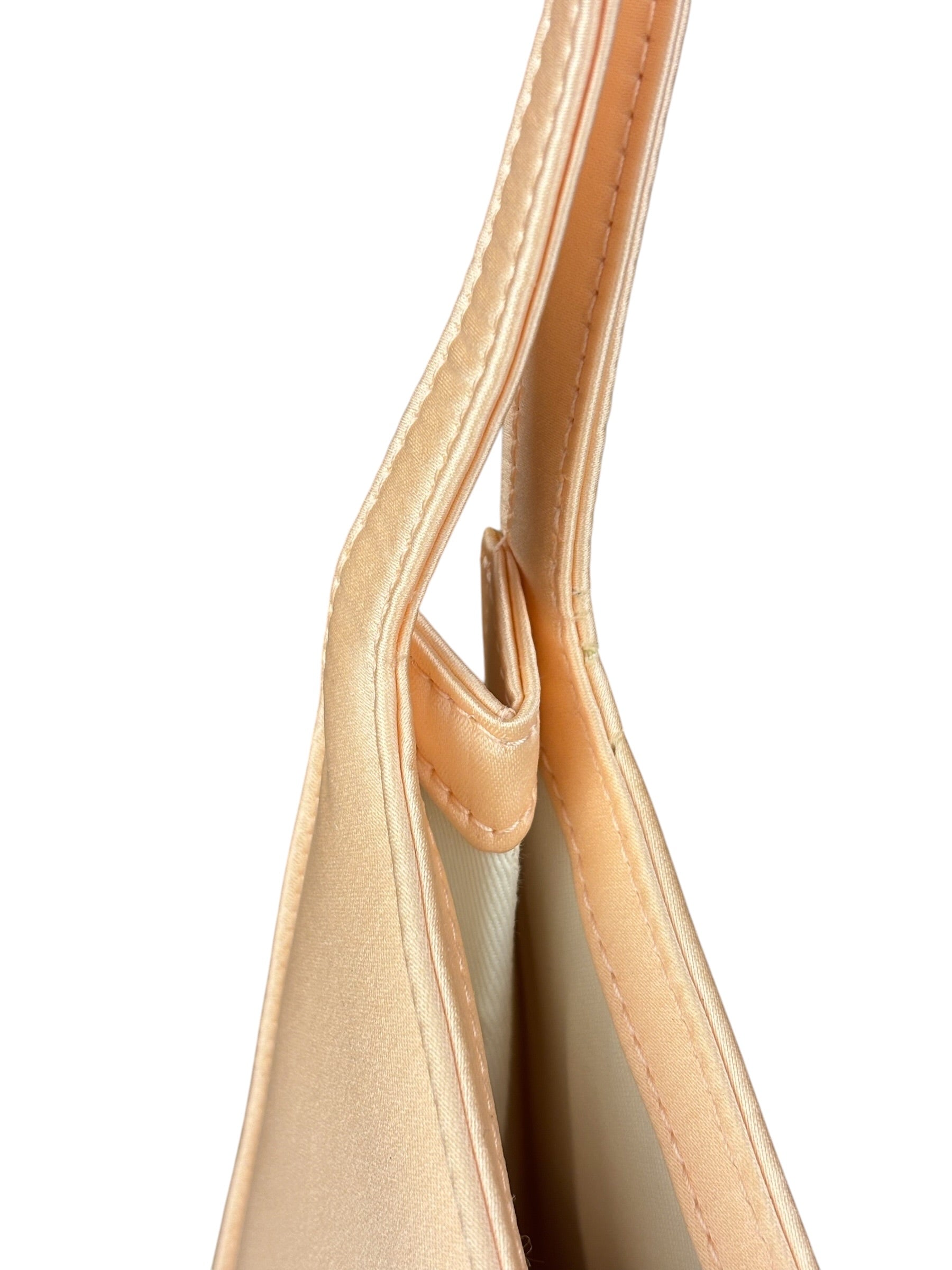 Maison Margiela MM6 Peach Satin Accordion Shoulder Bag
