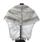 Saga Mink Vintage Grey Fur Tailed Shawl