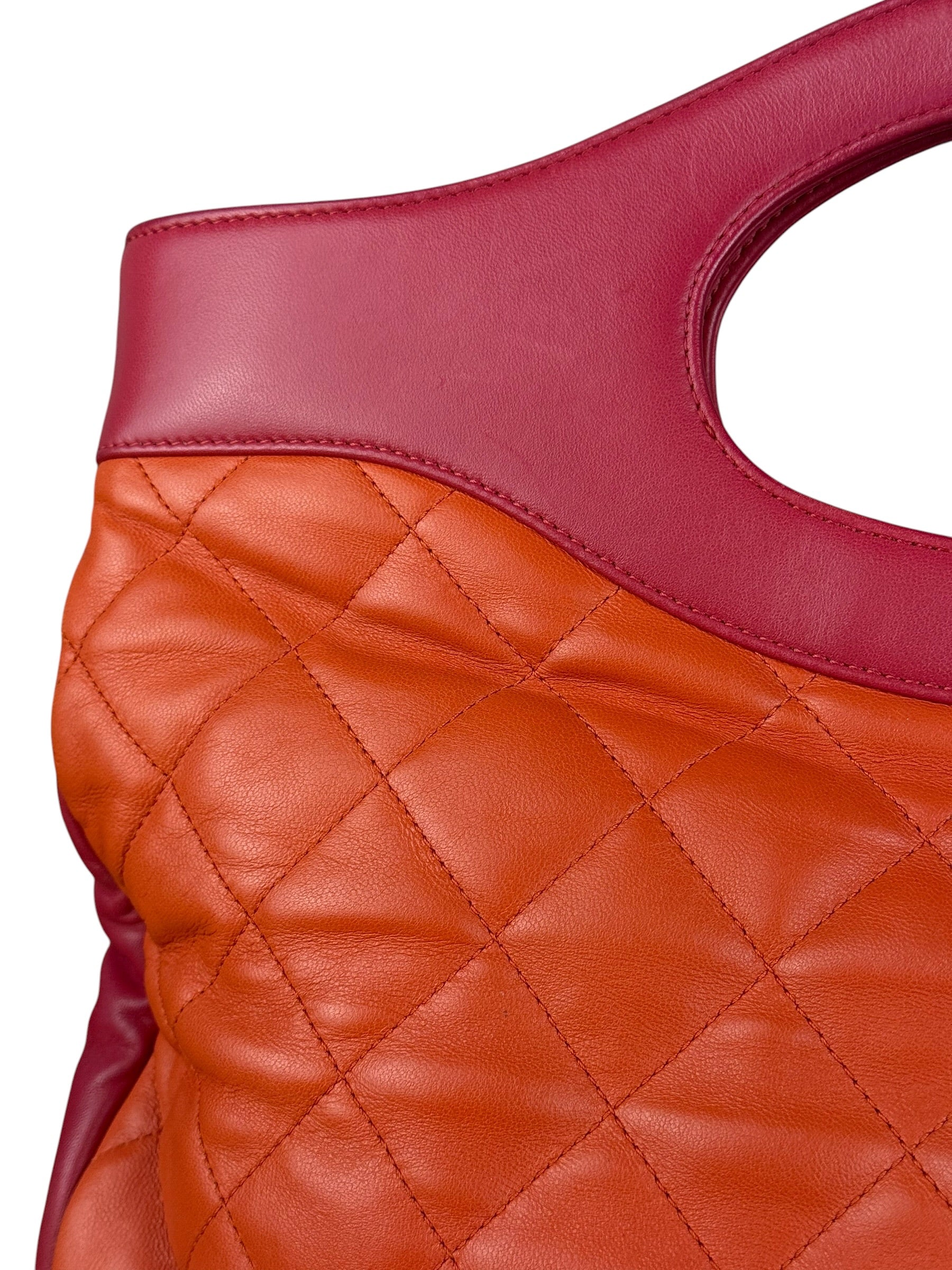 Chanel 31 Pink Leather Quilted Shopping Clutch Shoulder Bag 2018