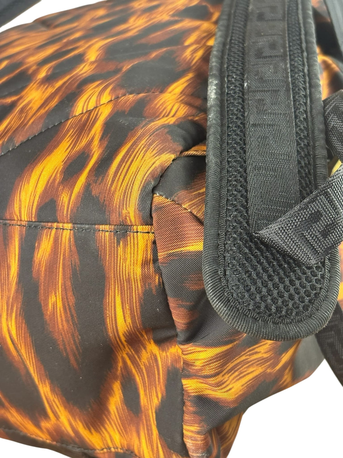 Versace Colorblock Tiger Print Medusa Head Travel Backpack