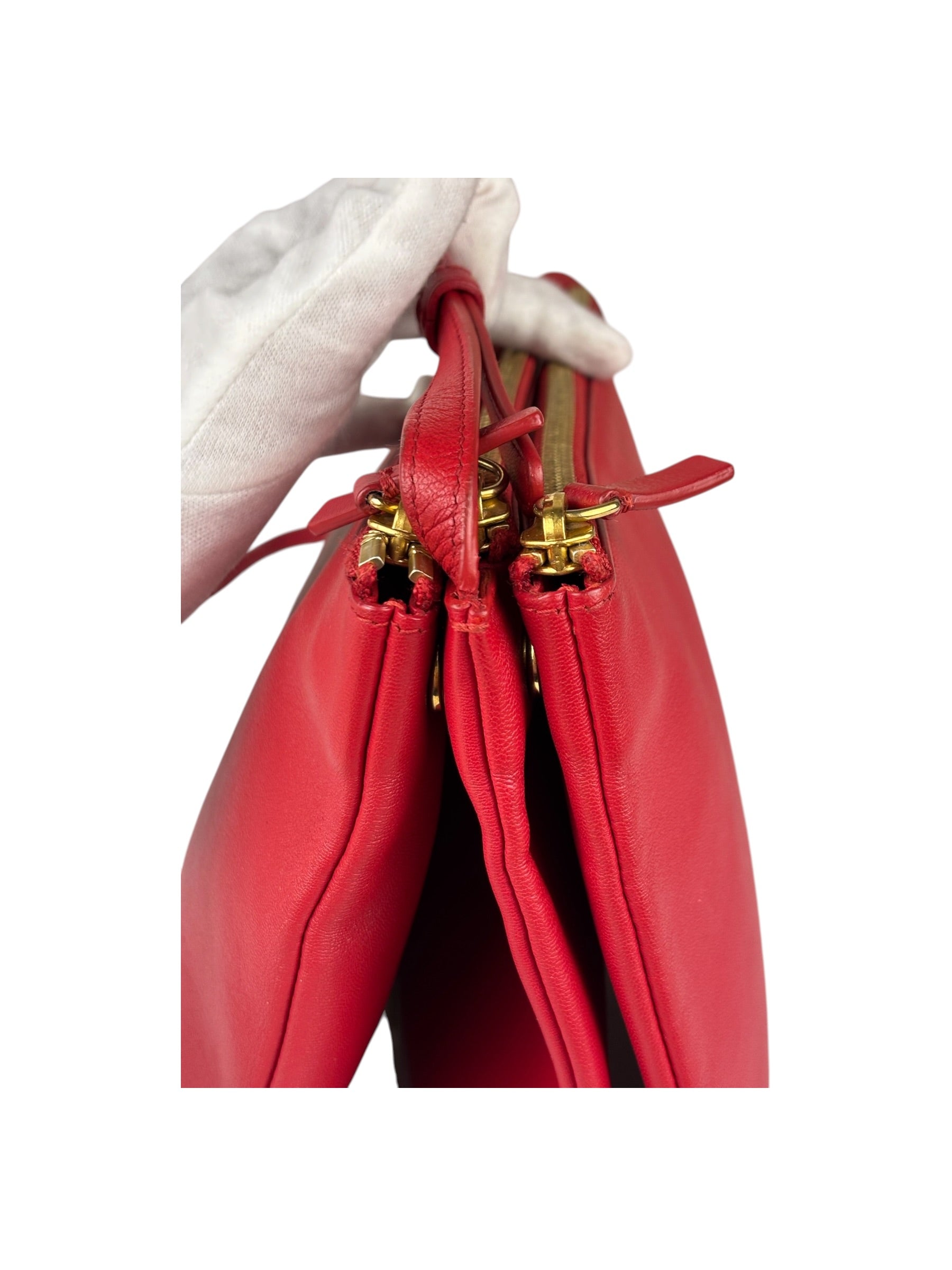 Celine Red Leather The Row 90's Shoulder Bag