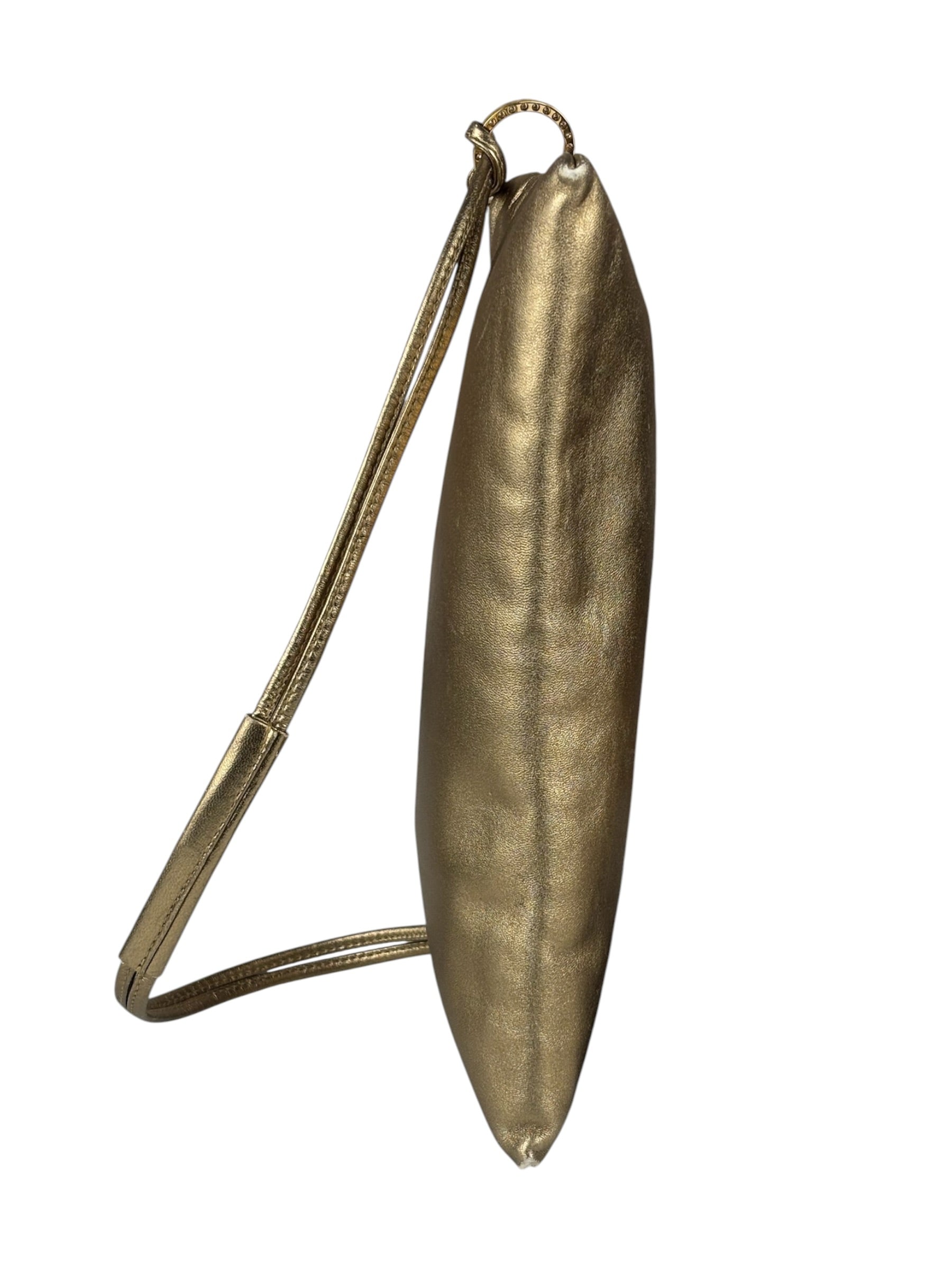 Salvatore Ferragamo Metallic Gold Gancini Shoulder Bag