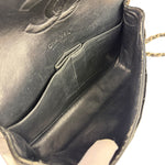 Chanel Black Patent Quilted Leather Double Flap Bag