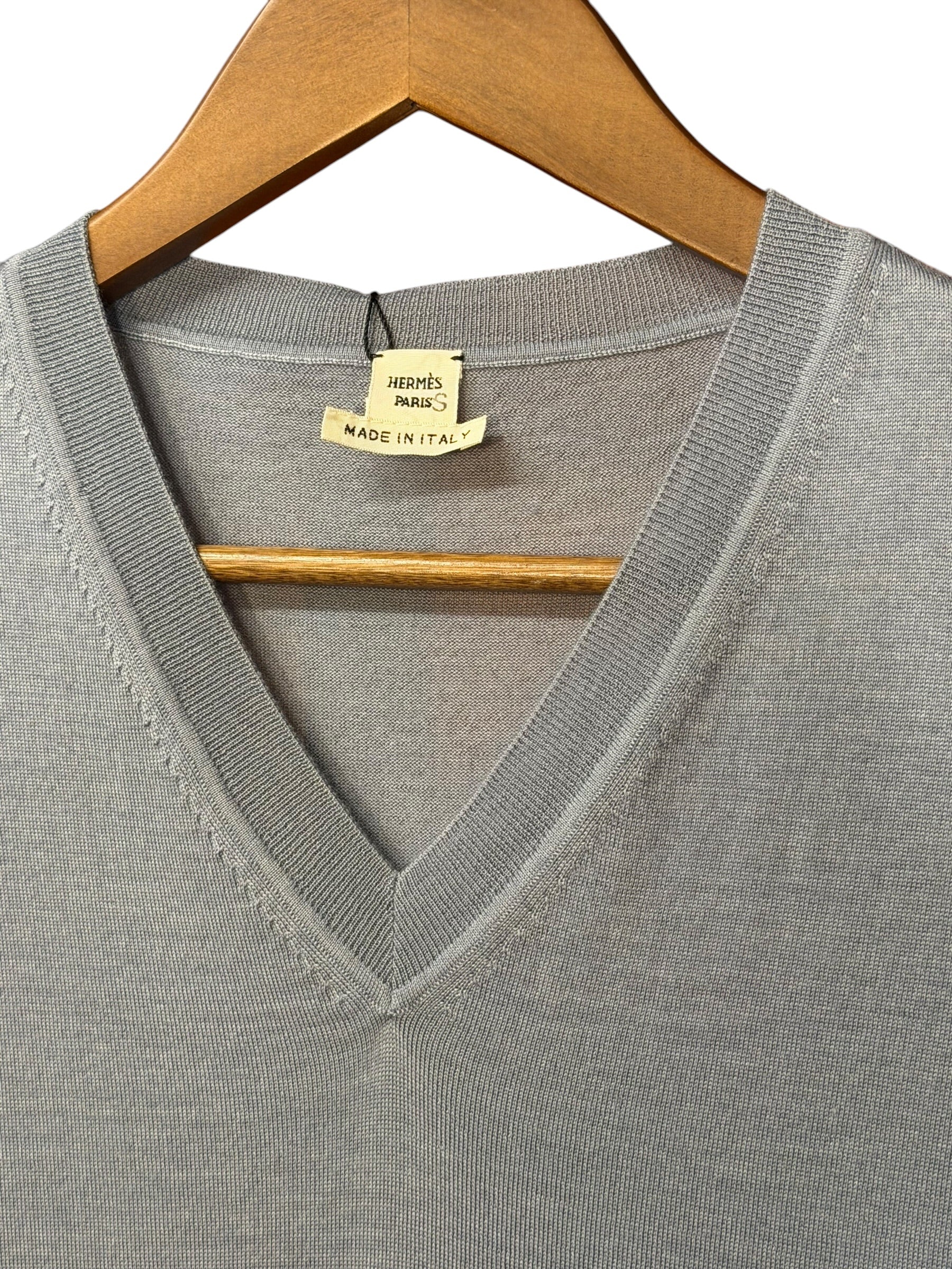Hermes Vintage Blue Cashmere/Silk Sweater Vest