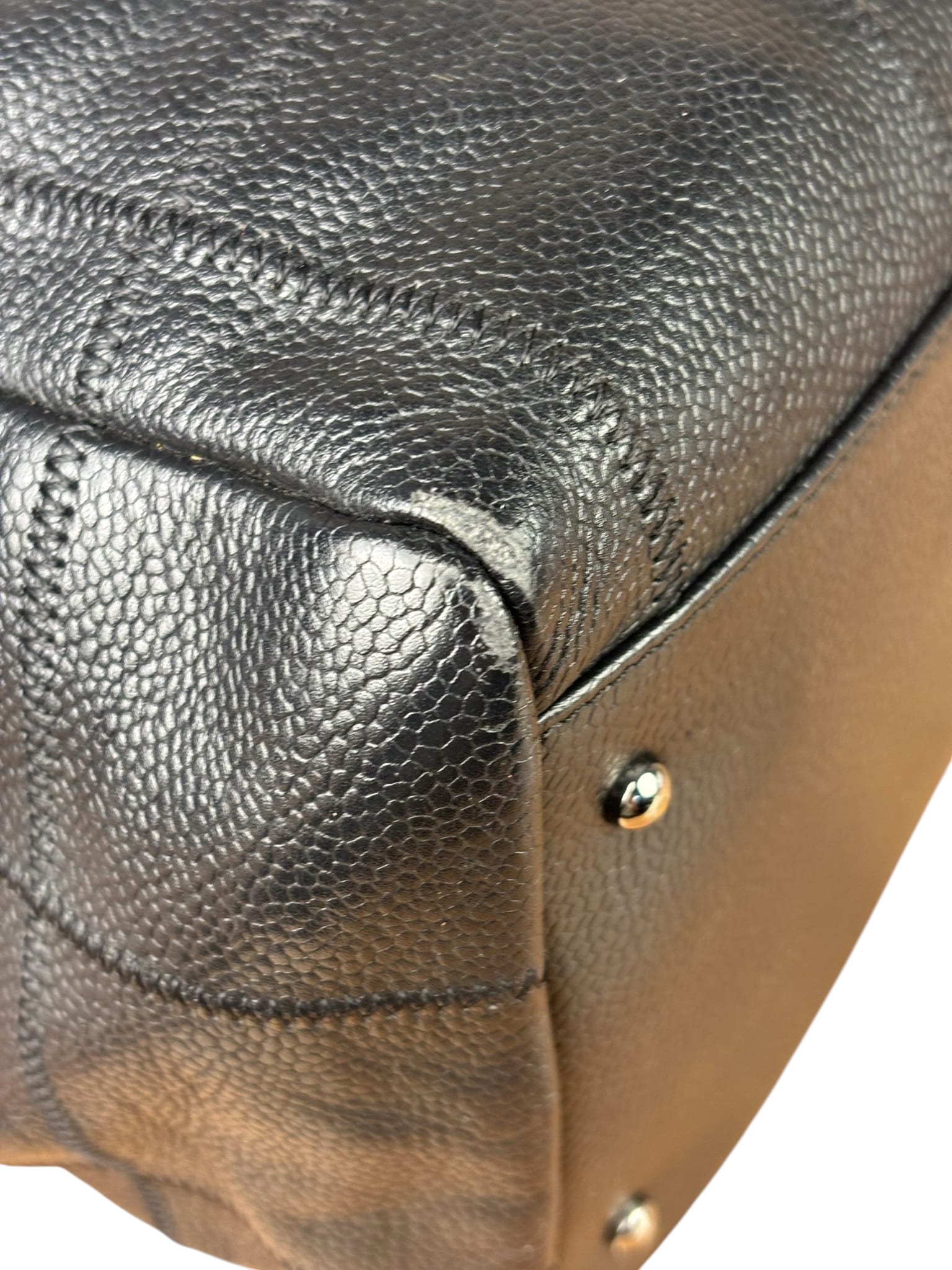 Chanel Black Caviar Chocolate Bar Shoulder Bag