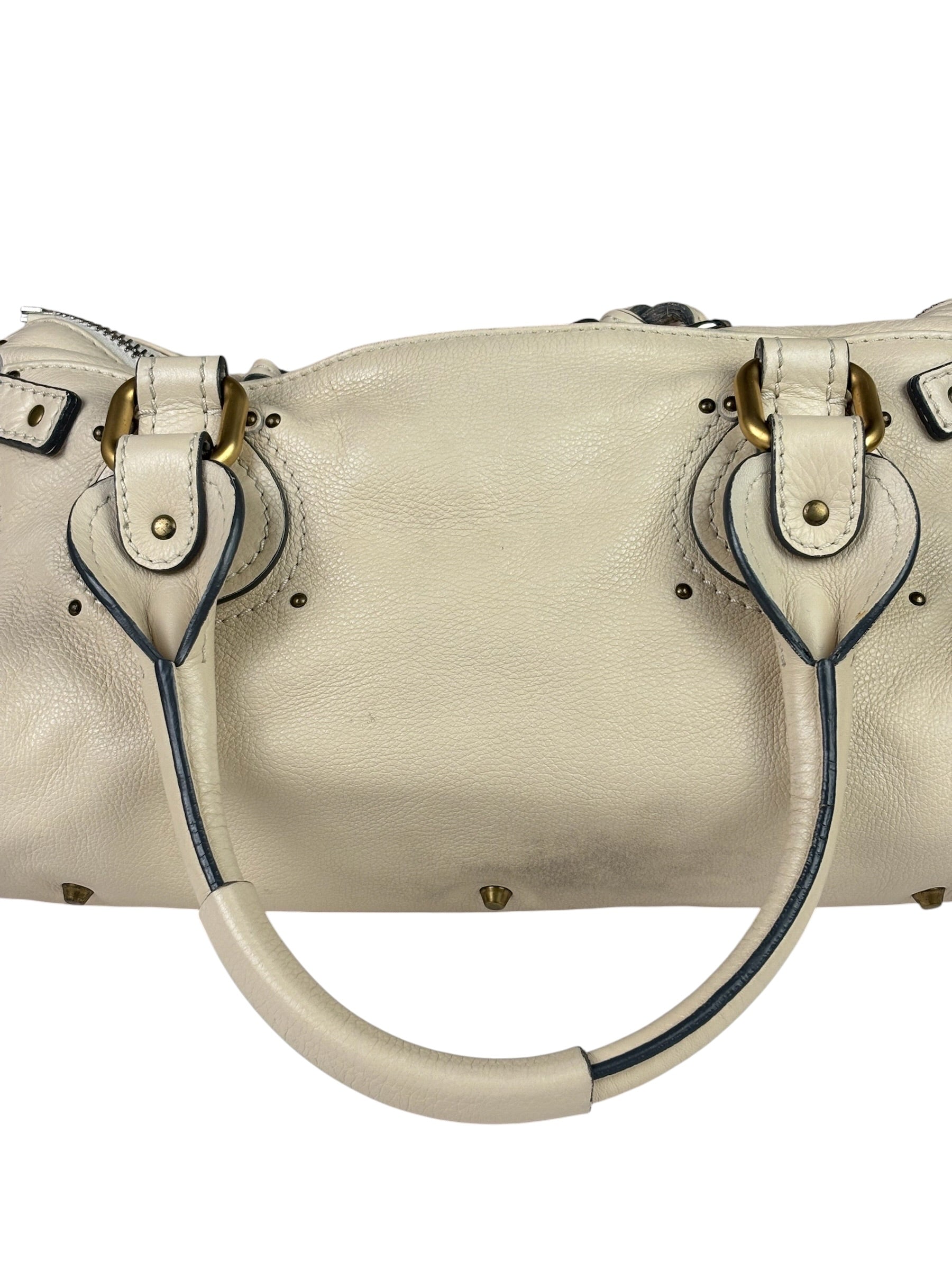 Chloe Beige Leather Paddington Shoulder Bag