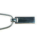 Christian Dior Vintage Logo Plate Pendant Necklace