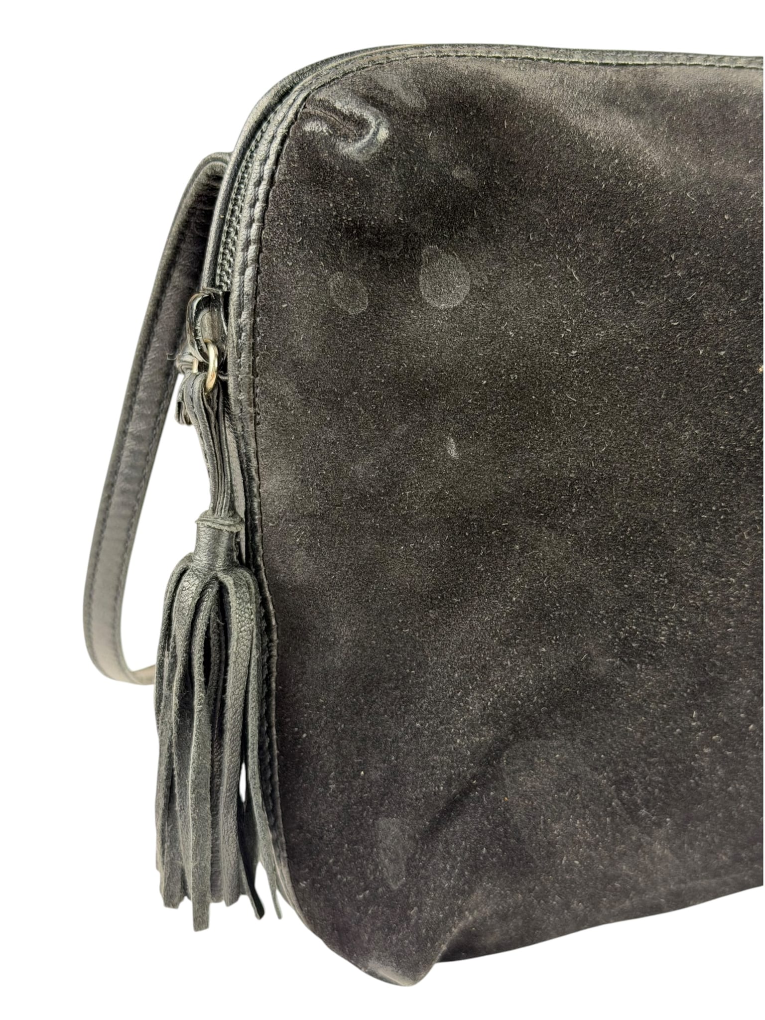 Bottega Veneta Black Suede/Leather Trim Crossbody Bag