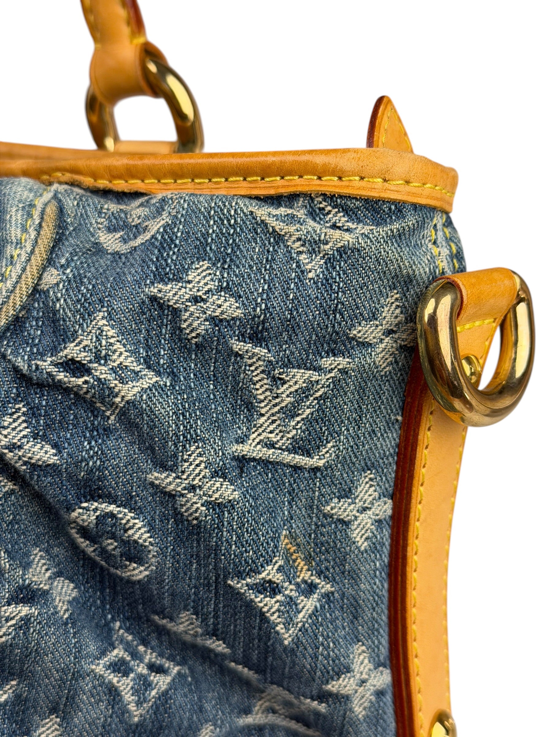 Louis Vuitton Denim/Leather Trim Monogram Neo Cabby Handbag