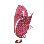 Fendi Pink Raffia Mini Chef Bag