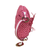 Fendi Pink Raffia Mini Chef Bag