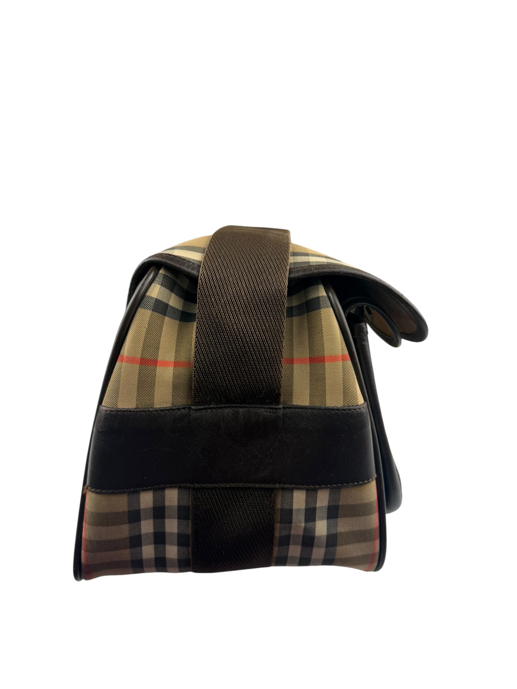 Burberry Vintage Beige/Dark Brown House Shoulder Bag