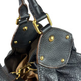 Louis Vuitton Black Calfskin Mahina XL Hobo Bag
