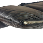 Bottega Veneta Black Leather Maxi Intrecciato Padded Pouch