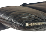 Bottega Veneta Black Leather Maxi Intrecciato Padded Pouch