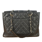 Chanel Black Caviar Quilted Large Shopping Tote 2012