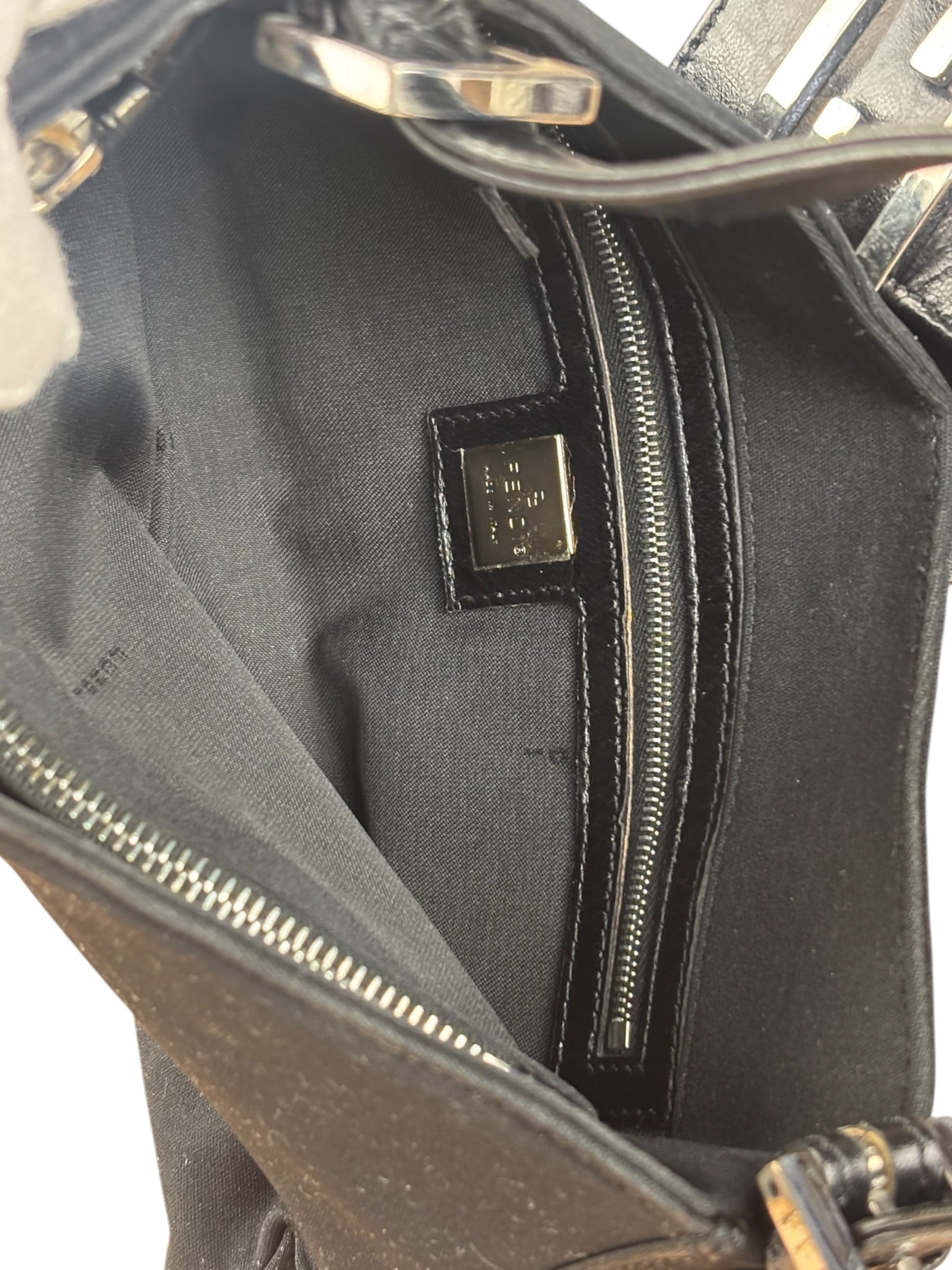 Fendi Black Neoprene Baguette