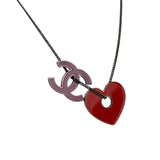 Chanel Vintage Heart CC Necklace
