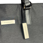 Burberry Grey Nylon/Leather Trim Tote