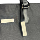 Burberry Grey Nylon/Leather Trim Tote