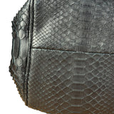 Bottega Veneta Black Snake Leather Brief Case