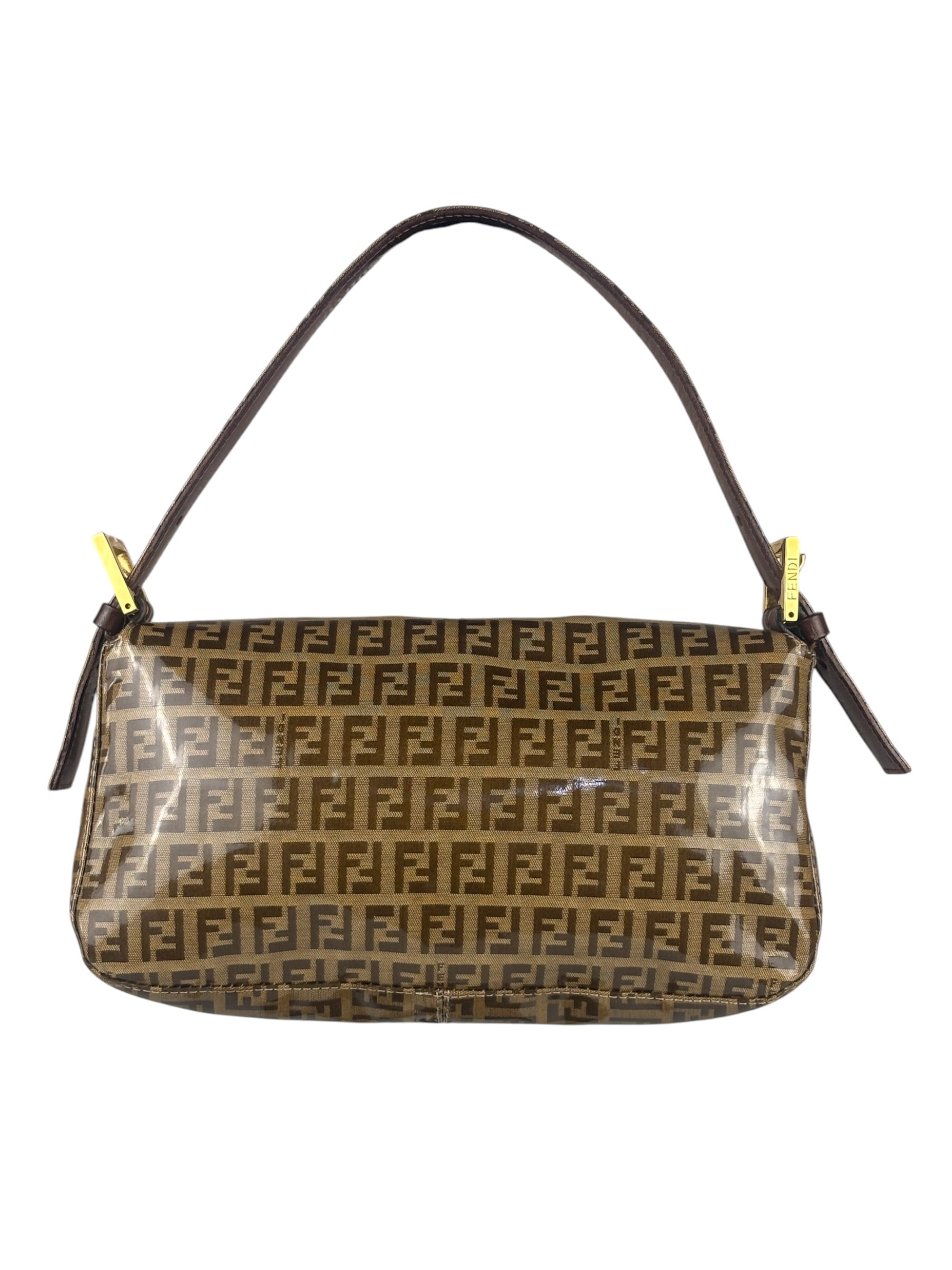 Fendi FF PVC Coated Sequin Buckle Baguette