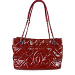 Chanel Patent Red Quilted S Shopper Tote 2013